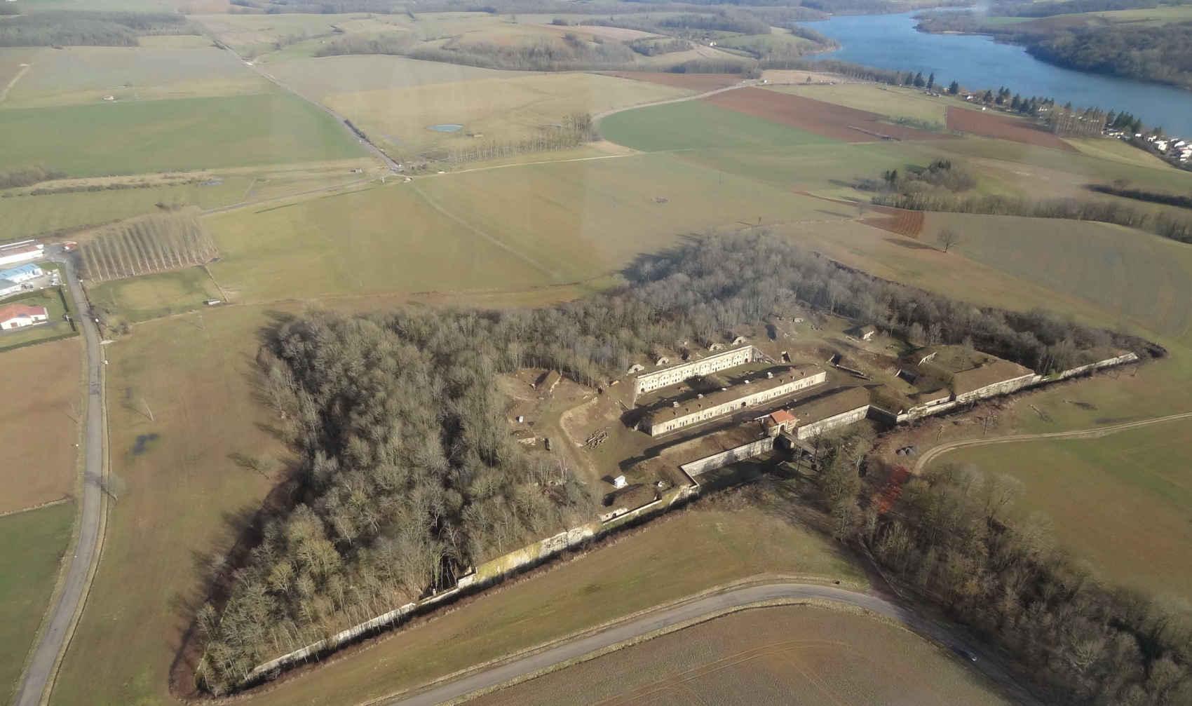 Vue aérienne du Fort de Peigney, 12/02/2017
